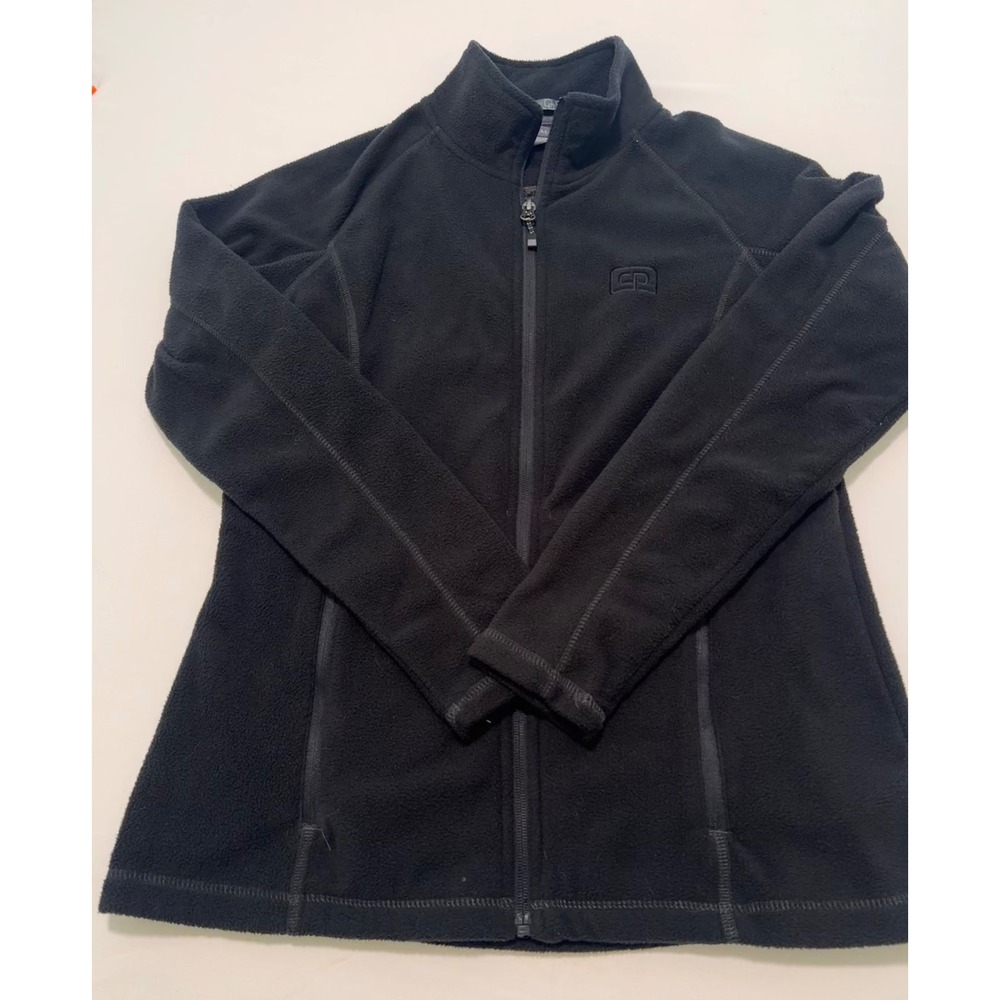 Trimark Womens Small Black Fleece Full Zip Jacket Clarion Partners Logo S